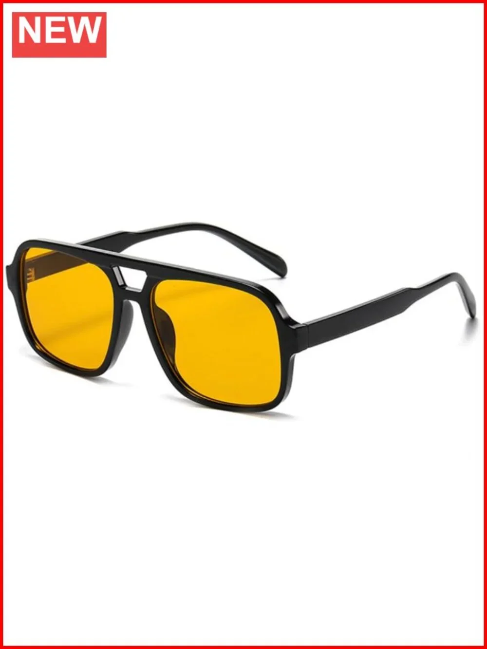 Retro Aviator Sunglasses Unisex Trendy Classic Square Plastic UV400 Protection